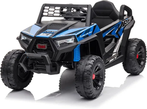 Miniatura 12 de TOBBI - Auto de juguete de 12V para paseo infantil, camión eléctrico todo terreno para niños, vehículo de 4 ruedas con batería, 2 motores duales