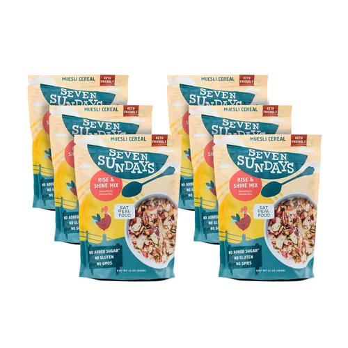 Miniatura 14 de Seven Sundays Farmers Market - Cereal orgánico Muesli de grosella y almendra, bolsa de 12 onzas, certificado sin gluten, sin OMG, sin azúcar