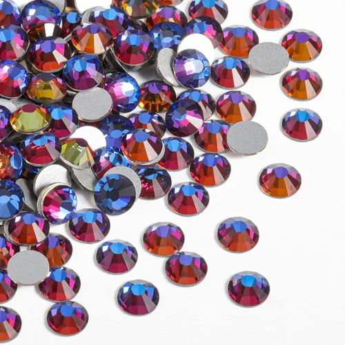 Miniatura 27 de Beadsland 2880 piezas de diamantes de imitación de cristal con reverso plano, gemas redondas para decoración de uñas y manualidades, cristal, SS16