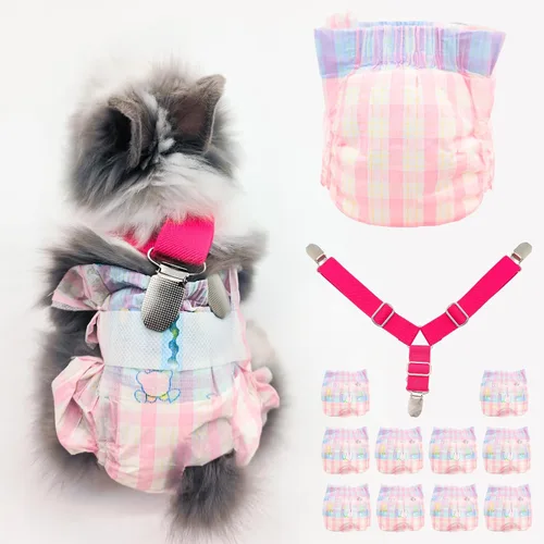 Miniatura 7 de Pañales desechables de conejo, almohadillas pequeñas para orina, con tirantes de conejo para pañales femeninos, pañales de ardilla, para conejo