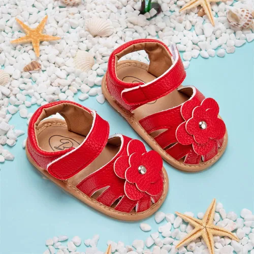 Miniatura 149 de Meckior Sandalias de verano con punta abierta y suave de piel sintética para bebés y niñas pequeñas