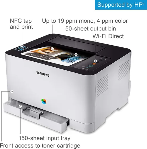 Miniatura 2 de Samsung Electronics Impresora a color con wifi Xpress SL-C430W/XAA, reposición de Amazon activada