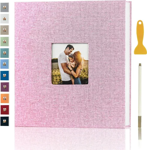 Álbum de Fotos con Páginas Autoadhesivas para Fotos de 4x6 5x7 8x10 Pulgadas, Álbum de Fotos Magnético tipo Scrapbook con Páginas Adhesivas, Libros