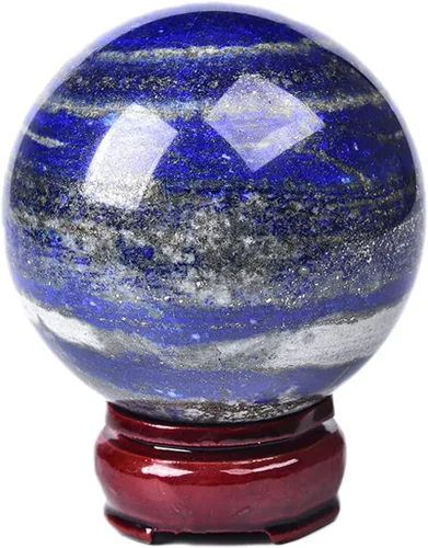 Miniatura 47 de JIC Gem Esfera de cristal de cuarzo Pietersite, bola de cristal decorativa azules y marrones dorados para meditación, decoraciones de mesa
