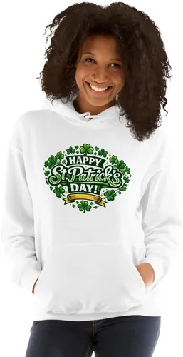 Miniatura 2 de Maydear Sudadera con capucha para hombre y mujer, diseño de trébol de la suerte