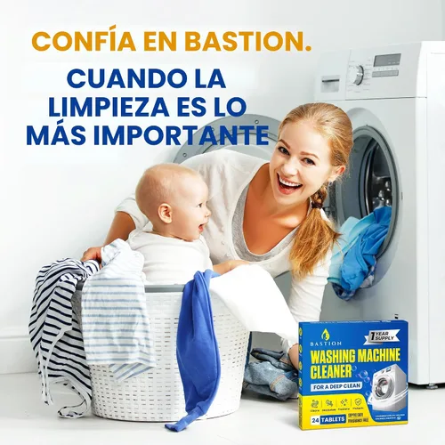 Miniatura 2 de Tabletas Limpiadoras para Lavadora Paquete de 24 Descalcificador Potente - Limpieza Profunda para Lavadoras HE de Carga Frontal y Superior Seguro