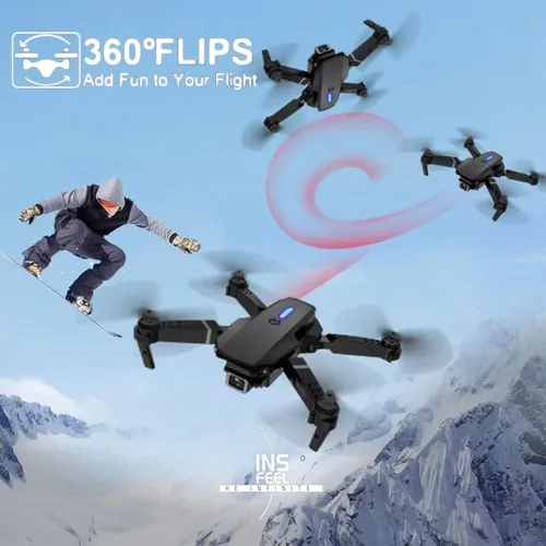 Miniatura 4 de Mini dron con cámara para adultos – Regalo de juguete de Navidad para principiantes de 14 años – Multirotores cuadricópteros RC UAV plegable
