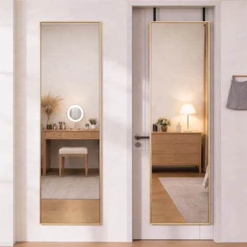 Miniatura 12 de Simple Deluxe Espejo arqueado de longitud completa, espejos grandes de piso de 71 x 26 pulgadas, para pared, puerta, dormitorio, baño, sala de estar