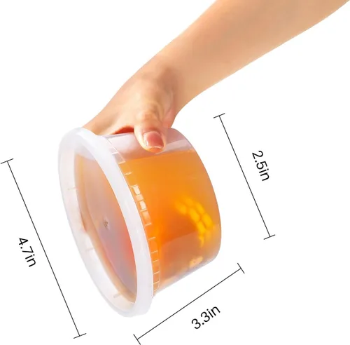 Miniatura 9 de EDI [12 onzas, 50 juegos] Contenedores de plástico para almacenar alimentos con tapas herméticas Apto para microondas, congelador, lavavajillas