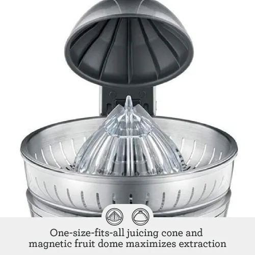Miniatura 3 de Breville BCP600SIL, máquina de exprimidor motorizado de prensa de cítricos, plata