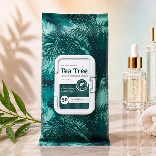 Miniatura 9 de Body Prescription Toallitas limpiadoras de maquillaje, toallitas faciales suaves y efectivas, 50 unidades (paquete de 2), árbol de té