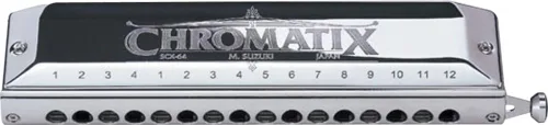 Miniatura 2 de Suzuki Chromatix SCX-48 - Armónica cromática de 12 agujeros, llave de A