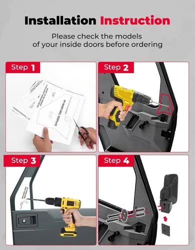 Miniatura 6 de KEMIMOTO Espejos laterales compatibles con Ranger Crew SP XP 1000 570 (no para tamaño mediano) Northstar 2018-2025 2026, comercial, cualquier