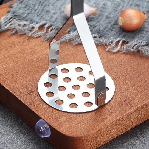 Miniatura 5 de Berglander - Triturador de patatas de acero inoxidable, resistente metal para papas, triturador de alimentos, triturador de mano, para verduras