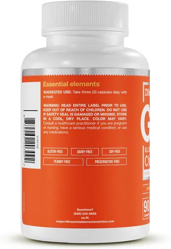 Miniatura 6 de Essential Elements Glucosamina Condroitina MSM Boswellia Serrata Suplemento de ácido hialurónico Soporte Articular, Suplemento antioxidante