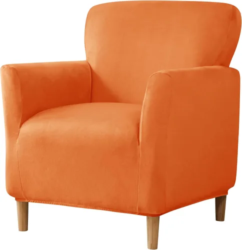 Miniatura 11 de MIFXIN Funda elástica para sillón de banquete, de terciopelo, 1 pieza, de elastano, elástico, protector de muebles, para sofá de 1 plaza con brazos