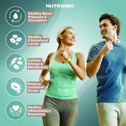Miniatura 4 de NutraBio Suplementos para la salud del corazón, suplemento cardiovascular, colesterol, apoyo circulatorio y saludable para la presión arterial - 90