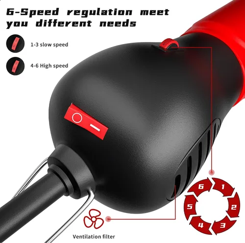 Miniatura 4 de 2025 Tijeras para ovejas mejoradas 500W, cortauñas eléctricos profesionales, kit de aseo para ganado de granja, 6 velocidades tijeras eléctricas