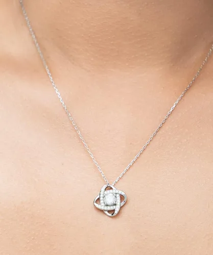 Miniatura 3 de Love Fiancee Gifts, I'm not a Genie, but I'll do My Best to Make All Your Dreams Come, Fun Love Knot Silver Necklace for from, Wedding Gift Ideas