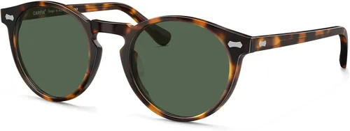 Miniatura 30 de CARFIA Gafas de sol polarizadas de acetato redondo para mujer, protección UV de cara pequeña con funda de cuero CA5288