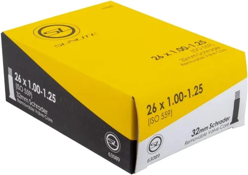 Miniatura 48 de Sunlite Tubos de válvula Schrader Standad, varios tamaños Negro
