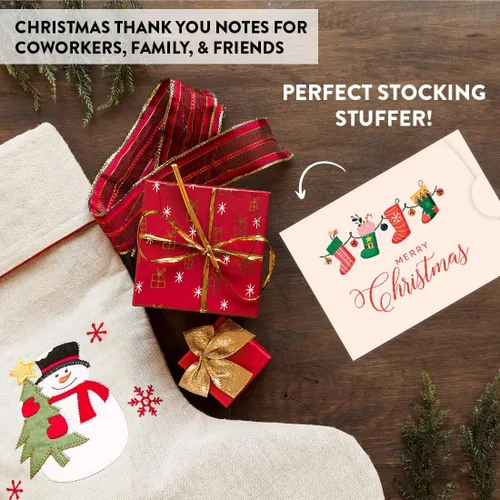 Miniatura 9 de Andaz Press Surtido de tarjetas de regalo de Navidad, fundas de tamaño de tarjeta de 4.25 x 3 pulgadas para Papá Noel, elefante blanco, fiestas