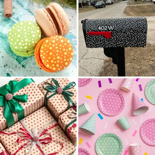 Miniatura 3 de 16 plantillas circulares geométricas de burbujas, plantillas de lunares, plantillas de círculos mixtos para pintar en manualidades, tarjetas