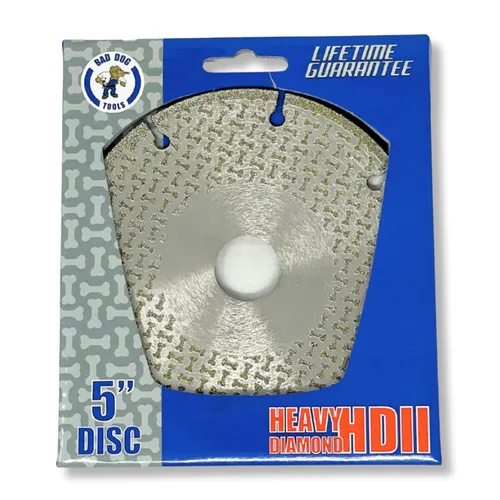 Miniatura 9 de Bad Dog Tools 4.5” Disco de brida Deux (HDII) de diamante para molienda *a ras*, lijado y corte. Uso en hierro, acero, latón, azulejo, piedra