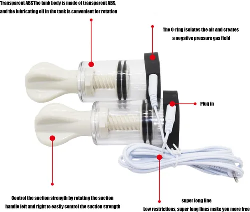 Miniatura 5 de Abrazadera de pezón de descarga eléctrica, kit de ventosa de pezón de abrazadera de pezón, juguete sexual para adultos, juego de roles