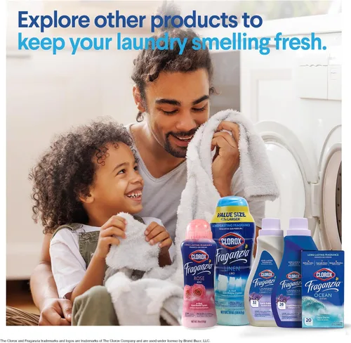 Miniatura 8 de Clorox Fraganzia Cristales Potenciadores de Aroma para Lavandería en Aroma de Madera de Cedro y Salvia - Perlas Perfumadas Frescas para el Lavado