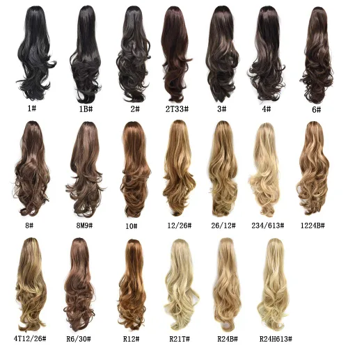 Miniatura 3 de Lyrical Hair Extensión de cola de caballo sintética con cordón de garra de 22 pulgadas, extensión de cola de caballo, 6.17 oz, clip de mandíbula