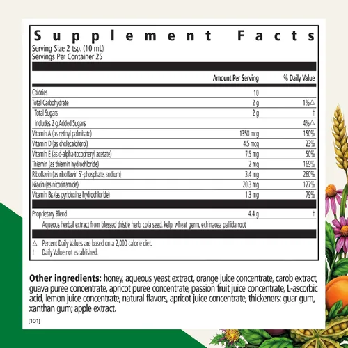 Miniatura 2 de Floradix Epresat Multivitamínico líquido para adultos, suplemento de hierbas, suplemento diario con vitamina A, D, B6, cardo mariano y más, apoya
