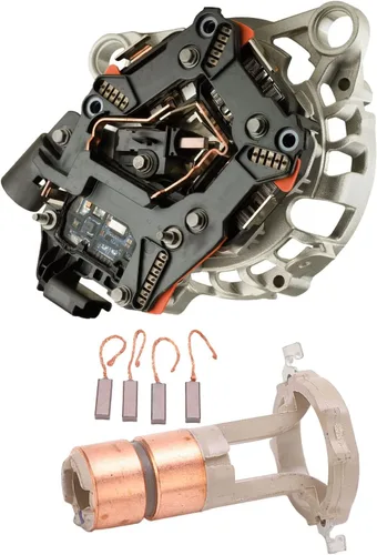 Miniatura 5 de Juego de cepillos del alternador, Kit de reconstrucción del alternador, Escobillas de carbón de repuesto Juego de cepillos de anillo deslizante