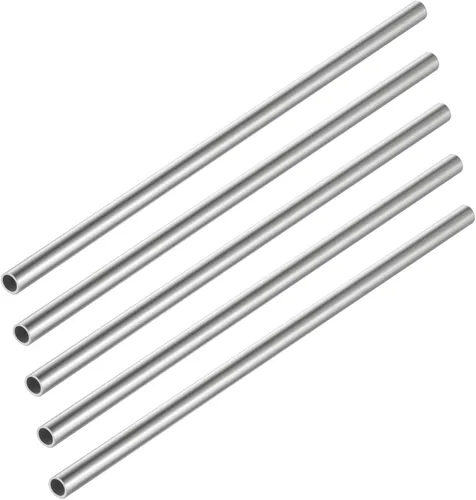 5 piezas de tubo de tubo de metal capilar redondo de acero inoxidable 304 0.472 x 0.394 in, diámetro exterior x longitud 11.8 in