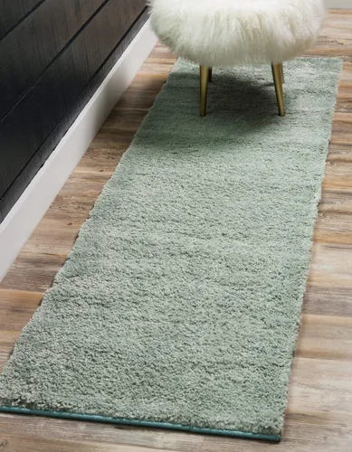 Unique Loom Colección Solo - Alfombra de área Calabasas (2 pies 2 pulgadas x 6 pies 7 pulgadas, pasillo, azul claro)