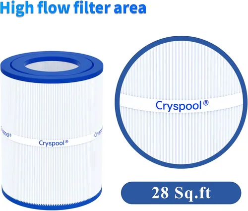 Miniatura 6 de Cryspool® PDM28 Filtro compatible con filtro de spa Aqua Crest PDM28 461273, Dream Maker, cartucho de filtro de spa de 28 pies cuadrados, paquete