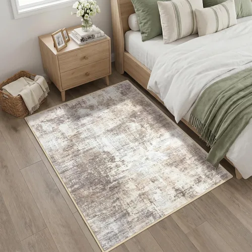 Miniatura 393 de IOHOUZE Alfombra abstracta lavable de 3 x 12 pies para pasillos, antideslizante para cocina, camino de entrada de lana sintética para interiores