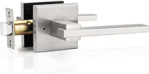Miniatura 27 de Orger Paquete de 1 Manija de Puerta de Privacidad Negro Mate, Cerradura de Puerta Interior Sin Llave para Dormitorio y Baño, Manija de Puerta