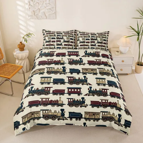 Miniatura 39 de Feelyou Race Car Duvet Cover Twin Size Boys Girls Speed Sports Car Bedding Set Breathable Soft Racing Comforter Cover 2Pcs Black White Checked