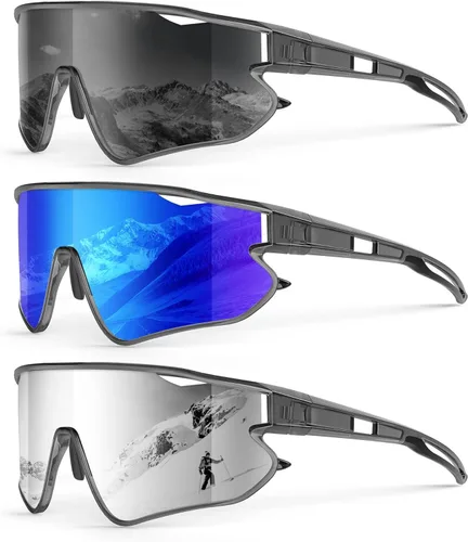 Miniatura 16 de KALIYADI Gafas de sol polarizadas para hombre, lentes de sol polarizadas para ciclismo, gafas de sol deportivas para correr, ciclismo, protección