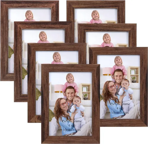 Miniatura 13 de Giftgarden - Juego de 7 marcos para fotos de 4 x 6 pulgadas, color negro, marcos para fotos de 4 x 6 pulgadas para pared o mesa