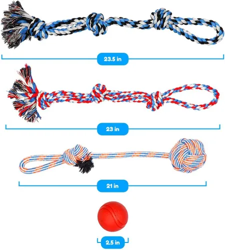 Miniatura 3 de Juguetes de cuerda para perros XL para masticadores agresivos – Pelota grande para perros grandes y medianos – Beneficios de rescate de perros sin