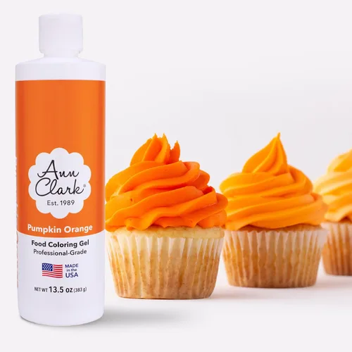 Ann Clark Pumpkin Orange - Gel colorante para alimentos, extra grande, 13.5 onzas, grado profesional, fabricado en Estados Unidos