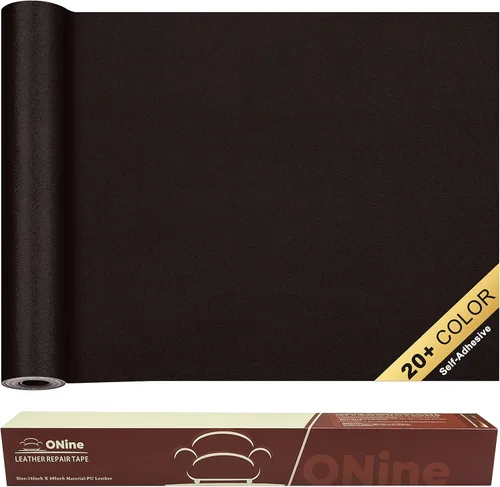 Miniatura 42 de ONine - Parche para reparación de cuero, parche autoadhesivo para sillones, parche de cuero contra rasguños, disponible en diferentes colores, de 5