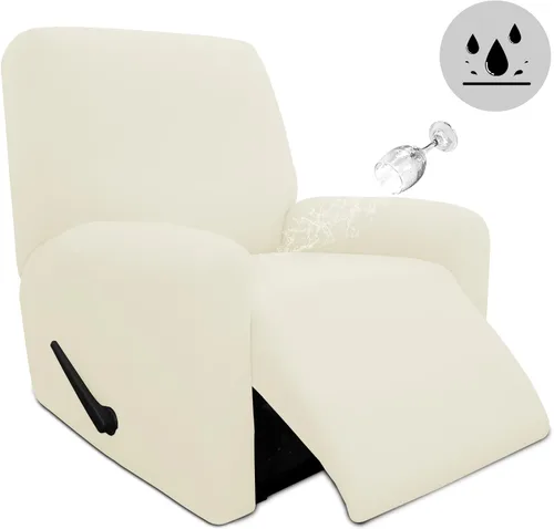 Miniatura 57 de Easy-Going Funda de sofá 100% impermeable doble de 3 piezas, elástica, suave, para perros, para sofá de 2 cojines separados, protector de muebles a
