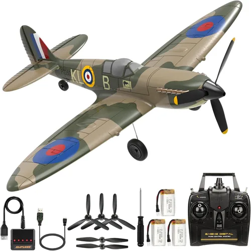 Miniatura 10 de Avión RC P51 de 4 canales con control remoto Aileron/Aerobatic/3Level FC/Gyro estabilizador fácil control para niños adultos principiantes Mejor