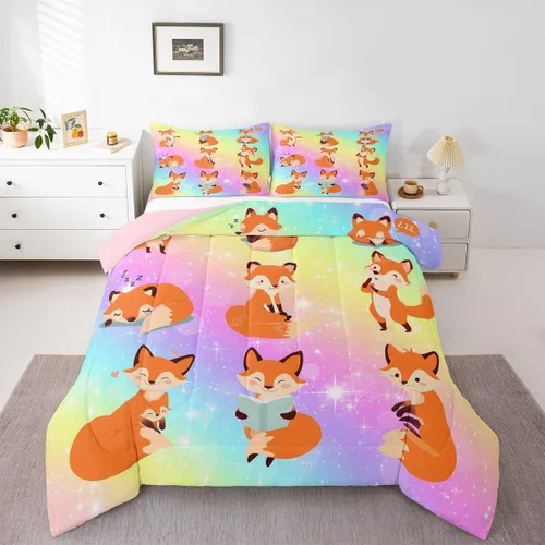 Miniatura 29 de Erosebridal Juego de ropa de cama de oso polar, tamaño individual, juego de edredón de oso blanco con patrón de animales, edredón de microfibra Oso