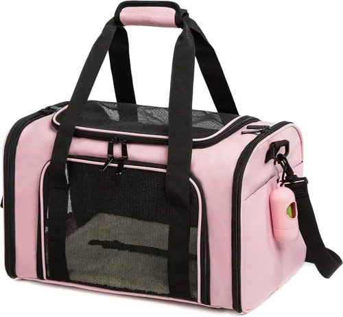 Miniatura 5 de Transportador de gatos para perros y mascotas, bolsas para gatos pequeños y medianos, perros y cachorros de 15 libras, de lado suave, aprobado por