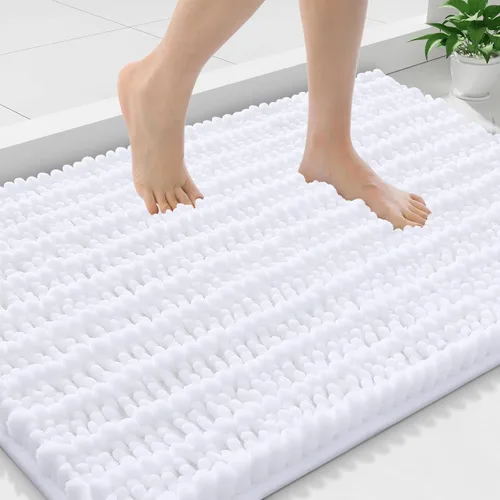Miniatura 118 de Smiry Alfombras de Baño 24x16 pulgadas, Alfombras de Baño de Chenilla Extra Suaves y Absorbentes, Respaldo de Goma Antideslizante, Lavable a Máquina