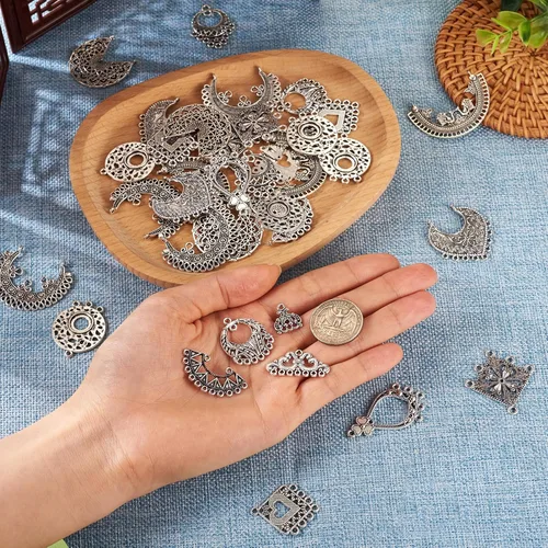 Miniatura 6 de Pandahall - Colgantes de araña de aleación tibetana para hacer joyas y collares